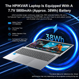 HPIKVAR 17.3″Windows11 Home Laptop RAM 16GB SSD 256GB Office 2024
