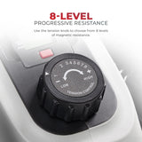 Sunny Health & Fitness Fully Assembled Magnetic Under Desk Elliptical Peddler, Portable Foot & Leg Pedal Exerciser(White) - SF-E3872 Sunny Health & Fitness