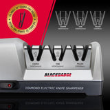 BLACKBADGE Professional Electric Knife Sharpener for Kitchen Knives, 3-Stages Sharpener System with Diamond Abrasives, Quickly Sharpening, Repair/Restore/Polish Blades