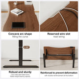 Solid Wood Electric Standing Desk 55"x23.6"Home Office Desk,Adjustable Workbench with 3 Stages Single Motor