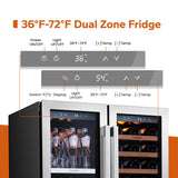 Ca'Lefort 30 Inch Wine & Beverage Fridge, Dual Zone Built-In Wine Cooler