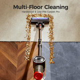 RONEAIR Cordless Vacuum Cleaner for Home,Cleans Under Furniture Without Bending,40Kpa 45Mins,Self-Standing,Powerful Stick Vacuum Cordless for Pet Hair,Hard Floors,Carpets,Car