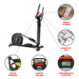 Sunny Health & Fitness Power Stride Smart Elliptical Machine Trainer with 16-Level Magnetic Resistance, Advanced Flywheel and Exclusive SunnyFit® App Enhanced Bluetooth Connectivity - SF-E321005 Sunny Health & Fitness