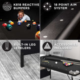 Fat Cat Trueshot 6 Ft. Pool Table | Folding Legs for Storage | 64-6035 Model