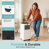 SereneLife 8000 BTU Portable Air Conditioner, Small AC with Dehumidifier and Fan, Wifi Function, Mini AC Unit with 350 Sq. Ft. Coverage, Timer Settings Up to 24 Hours, Includes Remote Control