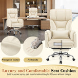FelixKing Office Chair, Flip Armrests for Pets Criss Cross Legged, White