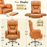 FelixKing Office Chair, Flip Armrests for Pets Criss Cross Legged,Brown