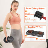 Fit Sir Adjustable Dumbbell Set 55LBS,10 in 1 Free Weights Dumbbell with Secure Locking Mechanism for Safe,1 Sec Speed Adjustment Men/Women Gym and Home Strength Training Equipment.