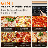 Pizza Oven Indoor,pizza maker,Makes 12 Inch Pizzas in 90s at 850°F,Countertop Electric Pizza Oven with Continuous Baking Without Reheating