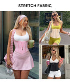 Nebility Waist Trainer for Women Corset Shapewear Tummy Control Faja Body Shaper Waist Cincher with Adjustable Strap(Black,Small)