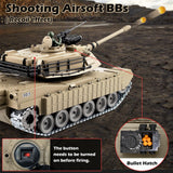 Supdex 1:18 RC Tank That Shoot BBS, 2.4G Metal M1A2 Abrams Remote Control Tank Model Toys, Army Toy with Smoke, Lights, Sound and Recoil,Military RC Vehicle for Adults and Kids 6+ Year Old