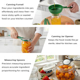24 Quart Pressure Canner with Gauge & 9-Piece Canning Supplies Starter Kit – Extra Large Aluminum Pressure Cooker for Canning, Induction Compatible, Safe Home Food Preservation