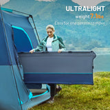 TIMBER RIDGE 20-Second Quick Set-Up Camping Cot, Lightweight Aluminum Folding Cot with Zipper Closure, Portable Carry Bag Included for Camping, Travel and Outdoors, Support up to 225lbs, Blue