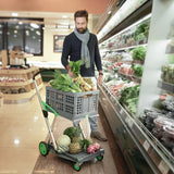 The Original | Made in Germany | Multi use Functional Collapsible Carts | Mobile Folding Trolley | Shopping Cart with Storage