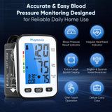 Maynovia Upper Arm Blood Pressure Monitors for Home Use, Automatic Digital Blood Pressure Machine, Talking BP Monitor with English & Spanish Voice, Large Cuff 8.6”–16.5”, Backlit Display,2-User Memory