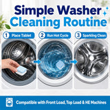 ECOFRESHEET Washing Machine Cleaner Tablets 24 Count, Deep Cleaning Washer Cleaner for Front Load & Top Load Washers, HE Washer Cleaning Tablets, Helps Reduce Odors & Buildup