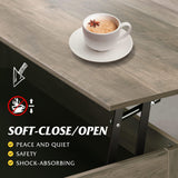 WLIVE Lift Top Coffee Table for Living Room/Dining/Office, Grey