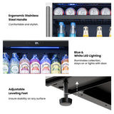 Yeego 24 Inch Beverage Refrigerator – 378 Cans Drink Fridge (Right-Hinged)