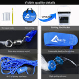 Saltwater Fishing Cast Net for Bait Trap with Heavy Sinkers Fish Throw Net（3/8 Inch Mesh）, 3FT(90cm) Radius) Drasry