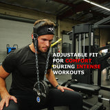 Vikingstrength Neck Harness Padded Strength Trainer- Premium Quality for Neck Curls and Training. Head Exerciser for Sports and Fitness, D ring + V-Strength Workout App VIKINGSTRENGTH