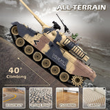 Supdex 1:18 RC Tank, 2.4Ghz US M60 Remote Control Tank Model Toys, Battle Army Toy with Recoil Smoke, Sound and Lights, Military RC Vehicle for Adults and Kids That Shoots BBS