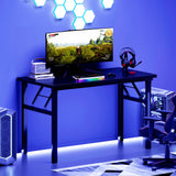 DlandHome 47 inches Folding Table Computer Desk Portable Activity Conference Table Home Office Desk