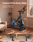 MERACH S36 Exercise Bike, Magnetic Resistance, 330lbs Capacity