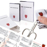 3 Swords Germany - brand quality 11 piece manicure pedicure grooming kit set for professional finger & toe nail care scissors clipper fashion leather case in gift box, Made by 3 Swords (00255)