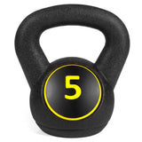 Best Choice Products 3-Piece Kettlebell Set with Storage Rack, HDPE Coated Exercise Fitness Concrete Weights for Home Gym, Strength Training, HIIT Workout 5lb, 10lb, 15lb Best Choice Products