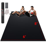 GymCope Large Exercise Mat for Home Workout,12‘x6’/10'x6'/9'x6'/8'x6'/7'x5'/6'x4' (7mm) Extra Thick Workout Mat, High-Density Gym Mat for Cardio, Jump Rope, MMA, Weights (Shoe-Friendly) GymCope