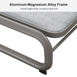 PURPLE LEAF 1 Piece Patio Chaise Lounge Luxury Heavy-Duty Gray