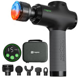 Massage Gun with Heat and Cold - [2026 Upgraded] Deep Tissue Percussion Massager, FSA Eligible, Quiet Powerful Massager Gun for Muscle Relief, LED Display, 5 Speeds, Carrying Case, HSA Approved