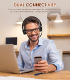 Wireless Headset, Bluetooth Headset with Noise Cancelling Microphone & USB Dongle for PC/Computer/Laptop/Cell Phones Soothielec