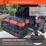 Hitch Mount Cargo Carrier Rack Basket 60"*25"*6"+Waterproof Bag 25 Cu.Ft.