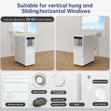 Humhold 12000BTU Portable Air Conditioners with Remote, Floor Standing Cooling Portable AC Unit with Fan & Dehumidifier,Sleep and Timer Mode,For Room up to 500 sq.ft, Windows Sealing Kit Included
