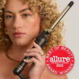 HOT Tools 24K Gold Professional 1 1/2" Extended Barrel Curling Iron with Clamp for Bouncy Curls, Faster Styling, Less Damage & Long-Lasting Results