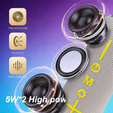 T&G Bluetooth Speaker RGB Lights, 15W Loud Stereo Sound, IPX4 Waterproof Shower Speaker, 24H Battery Portable for Outdoor Party Beach Pool