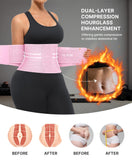 SHAPELLX Plus Size Waist Trainer for Women Postpartum Belly Band Tummy Control Waist Cincher Corset Workout Body Shaper Pink