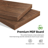 Mid-Century Modern Expandable Coffee Table, 47.2"-81.8" Adjustable Walnut Center Table with Large Hidden Storage for Living Room