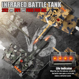 Supdex 1/24 RC Battle Tank Set, Remote Control US M1A2 Abrams and Chinese Type 99 Model Tank That Shoots for Kids and Adults, 2.4G Army Toy for Boys Age 6+ Year Old with Sound, Lights and Smoke