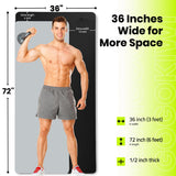 Gogokiwi Extra Wide Yoga Mat for Men Women (72"L x 36"W x 1/2" Thick) Non Slip Fitness & Exercise Mat with Alignment Marks for Yoga, Pilates, Stretch & Floor Workouts GoGoKIWI