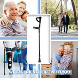 Forearm Crutch for Adults, Folding Arm Crutch, Aluminum, 10-Level Adjustable Height, Lightweight Elbow Crutch for Adult Men or Women, 1Pcs, FUSHIDE