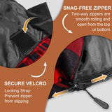 ETGLCOZY XL Queen Size 2 Person Double Sleeping Bag for Adults, Lightweight Compact with Flannel Liner & Thermolock Draft Tube, Machine Washable All Season Camping Travel(Black/Red)