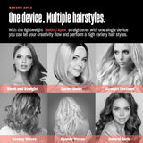 2-in-1 Hair Straightener Flat Iron by BeKind Apex | 1“ 460°F Straightener and Curler for All Hairstyles | UltraSmooth Tech | 15s Fast Heating & Temp Memory | Gift Set for Girls Women (Apex Peach)