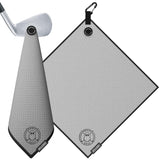 Ghost Golf Magnetic Towel (Greenside) - Premium Ultra-Absorbent Microfiber Golf Towel- 18" x 18" (Grey)