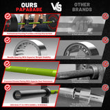 PAPABABE Barbell, 7ft Olympic Barbell 45lb, 30mm Green Chrome Grip & Black 2-Inch Sleeves, Hybrid Needle Bearings + Bushings, 190,000 PSI Steel, 1000lbs Home Gym Bar for Men (Green/Black)
