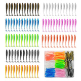 Soft Fishing Lures(96 Pcs), 2.7" Paddle Tail Swimbaits Soft Plastic Lures, Unique Vibrating Swim Action for Trout Crappie Walleye Sea Bass(96 Pcs, 8 Colors)