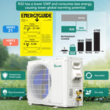 YITAHOME 21 SEER2 18000 BTU Mini Split AC/Heating System 208-230V