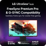 LG 32GX870A-B 32-inch Ultragear 4K UHD (3840 x 2160) OLED Gaming Monitor, Dual-Mode, 240Hz, 0.03ms, NVIDIA, AMD FreeSync Premium Pro, VESA DisplayHDR True Black 400, USB Type-C, DP2.1