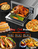 XL Pro Air Fryer Toaster Oven with Grill Combo | 2X More Even, 142 Presets, 50-500F, Smarter Probe, PFAS Free, 30QT, Stainless Steel Nuwave